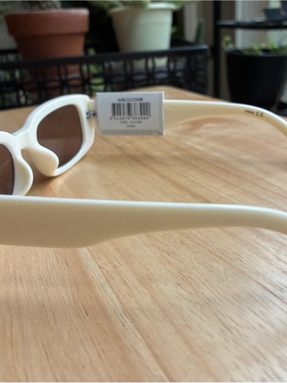 NWT AIRE Ceres Ivory Slim Oval Sunglasses - Picture 8 of 13